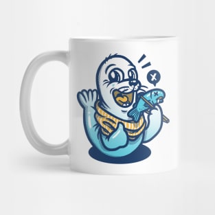 Seal and Raw Fish Colored Mug